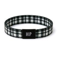Black & White Plaid Flannel Hair Tie Bracelet