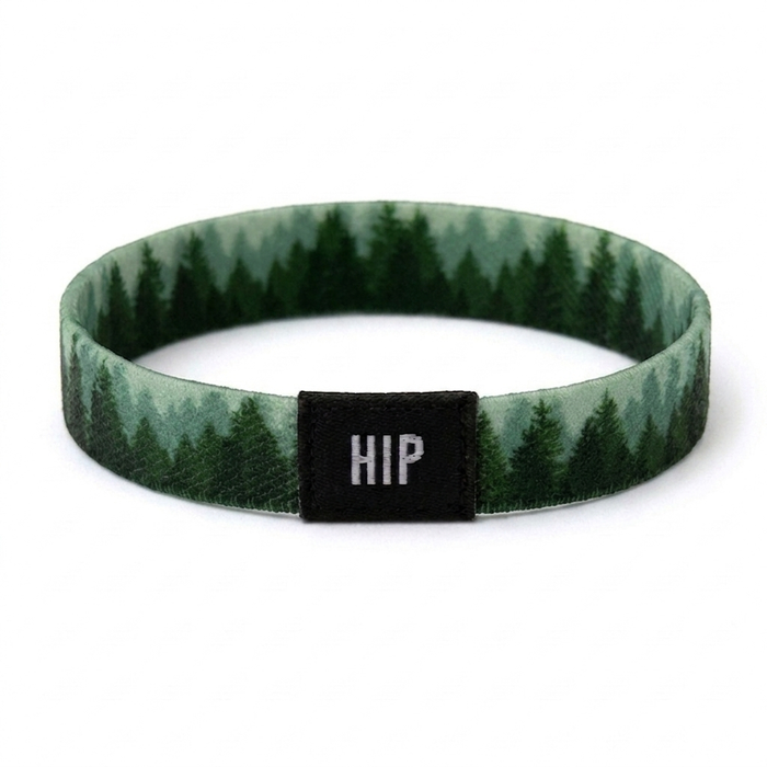 Green Forest Pines Bracelet | Hair Tie | No-Crease | Alpine Adventures