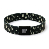Black Animal Tracks Print Bracelet Hair Tie