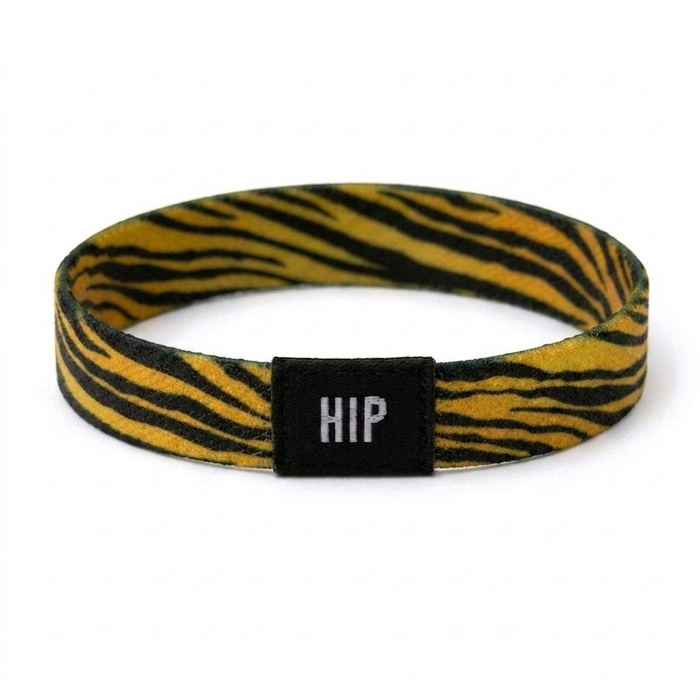 Orange Tiger Stripe Bracelet | Hair Tie | No-Crease | Safari Strands