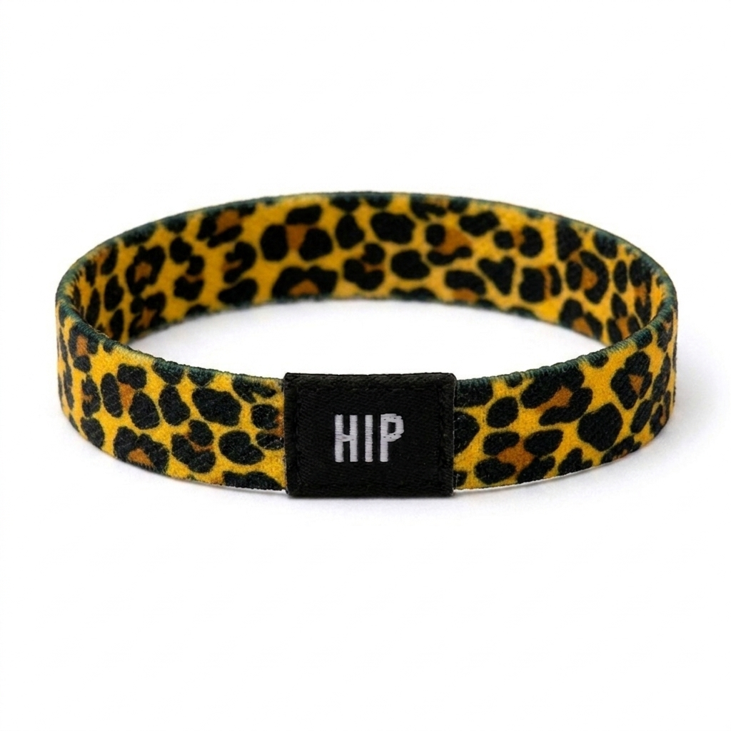Gold Leopard Cheetah Print Bracelet Hair Tie