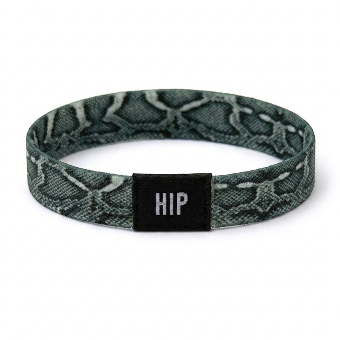 Grey Snakeskin Print Bracelet | Hair Tie | No-Crease | Safari Strands