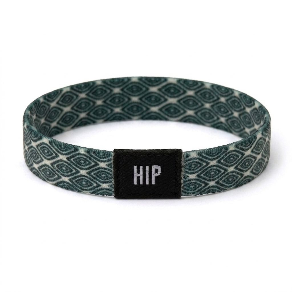 Black & Grey Geometric Bracelet | Hair Tie | No-Crease | Boho Chic