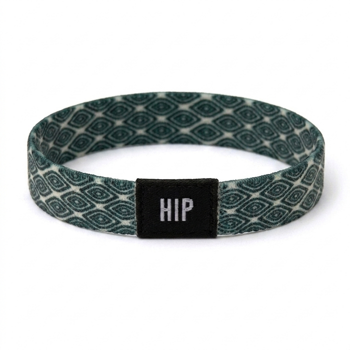 Black & Grey Geometric Bracelet | Hair Tie | No-Crease | Boho Chic