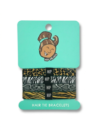 Animal Print Hair Tie Bracelet Set