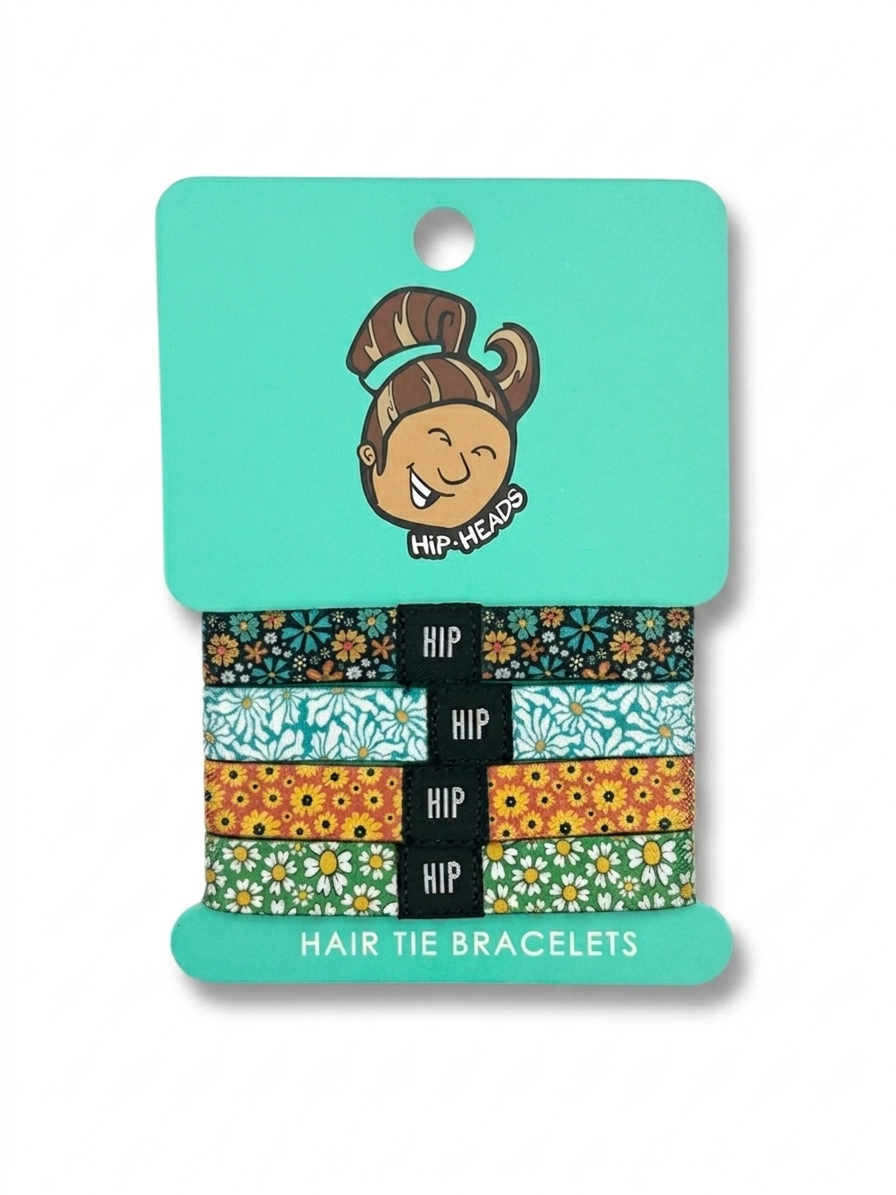 Daisy Sunflower Hair Tie Bracelet