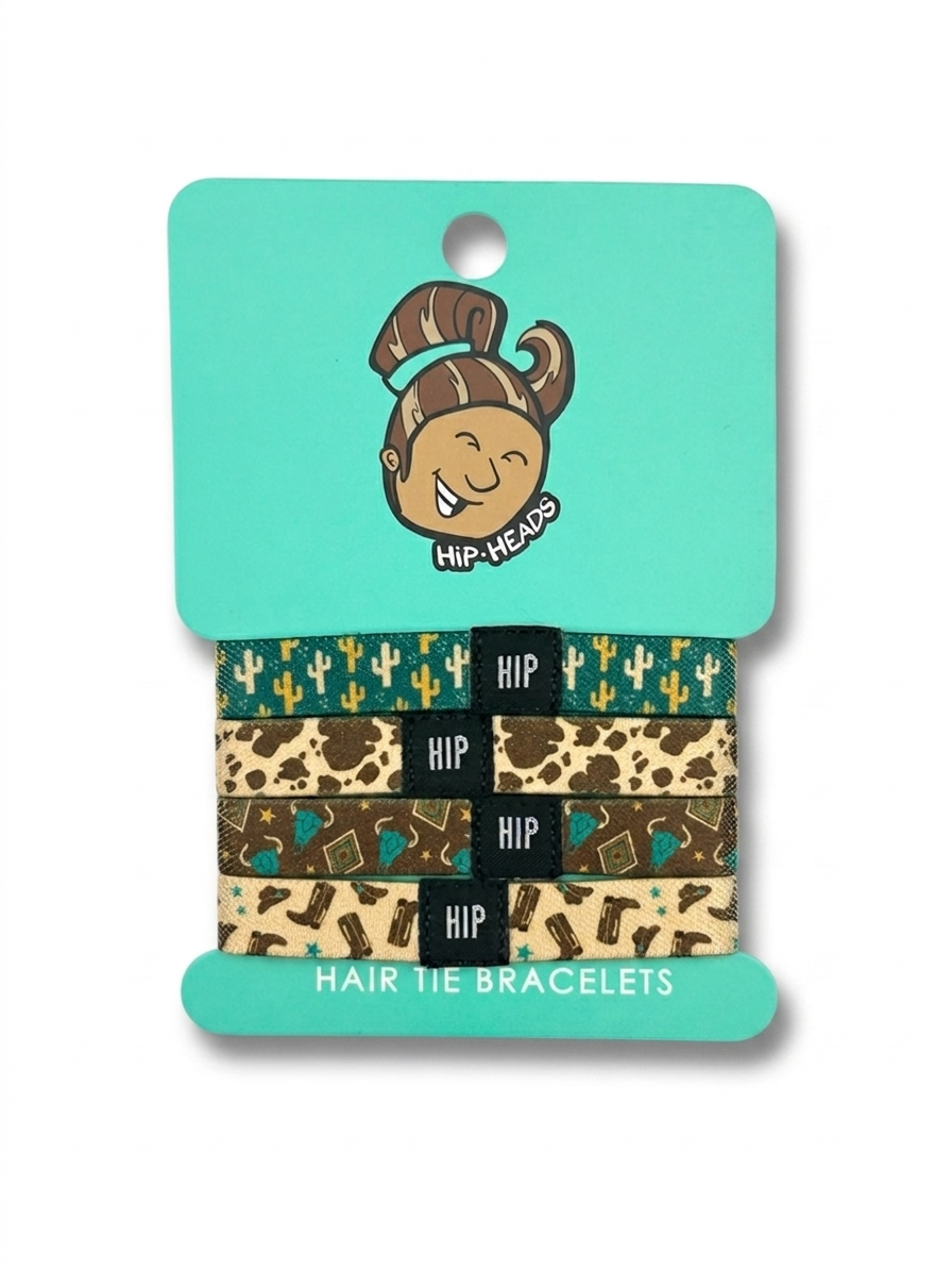 Country Western Hair Tie Bracelet Set