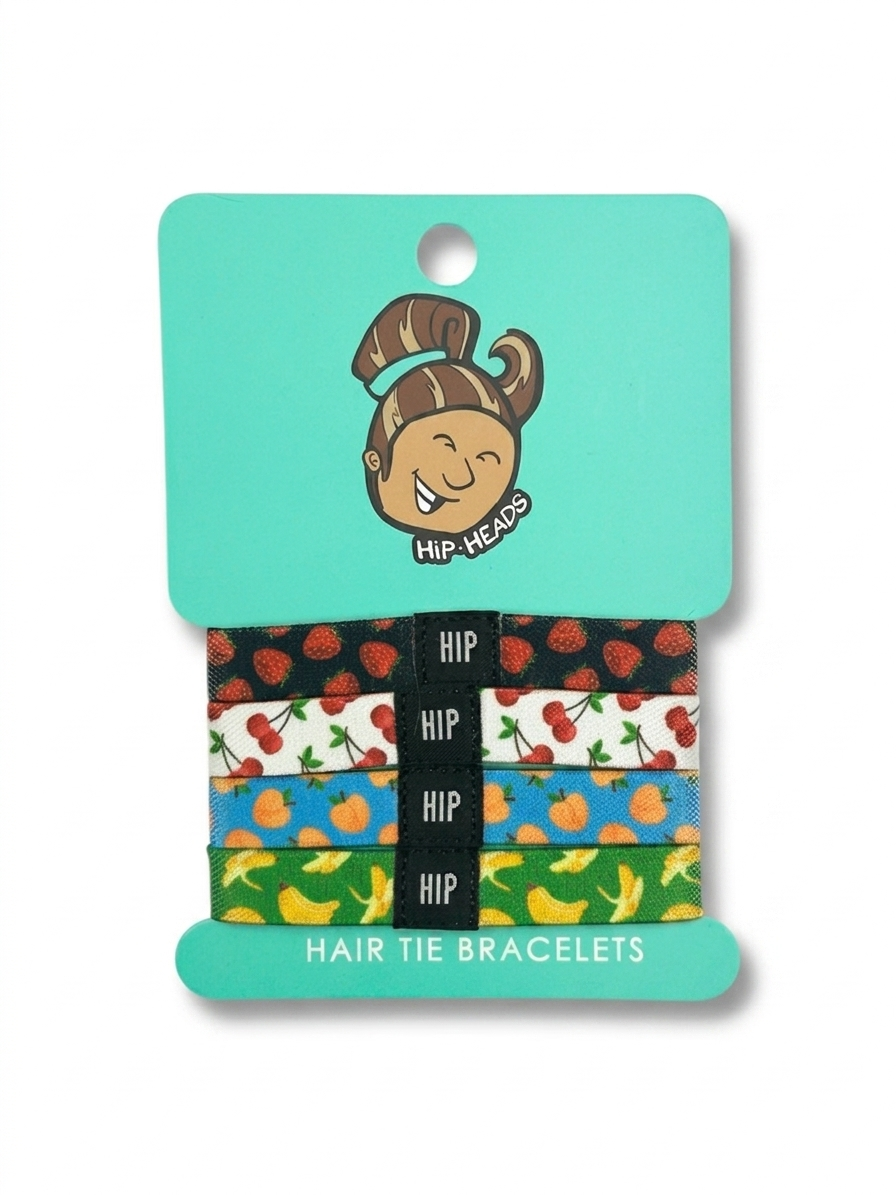 Fruit Set 4-Pack Bracelet Hair Ties