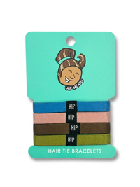 Solid Earth Tone Neutral Solid Set 4-Pack Bracelet Hair Ties