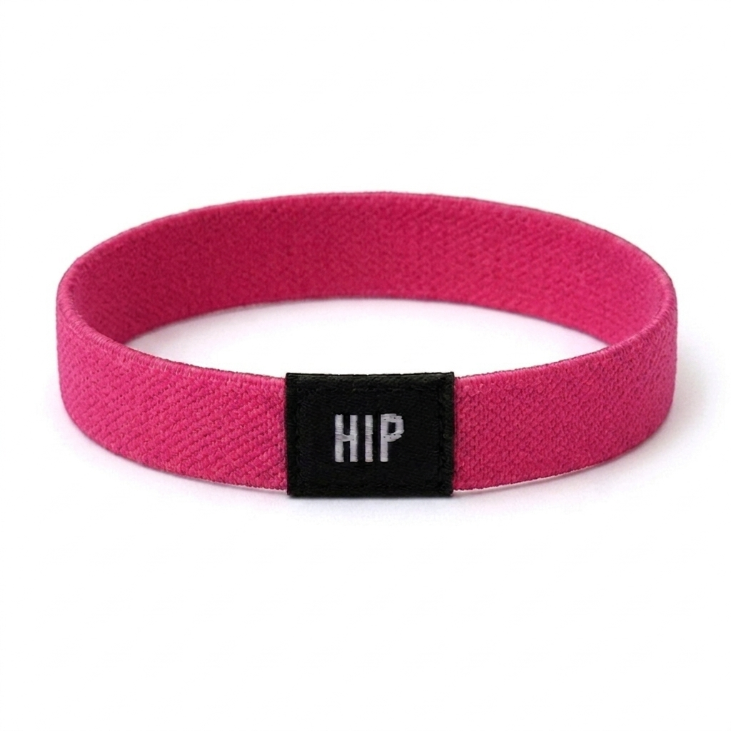 Pink Neon Solid Neutral Bracelet Hair Tie