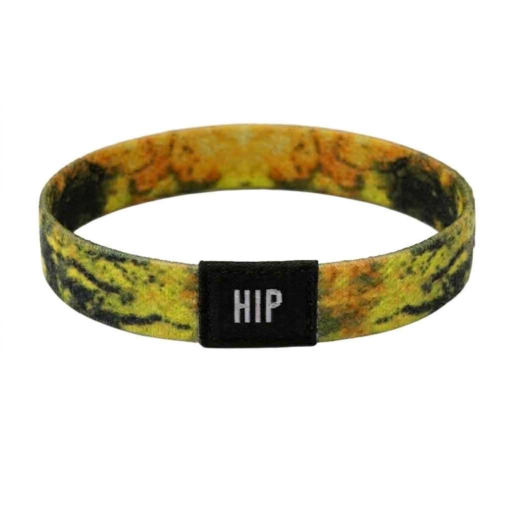 Neon Yellow Acid Wash Hair Tie Bracelet