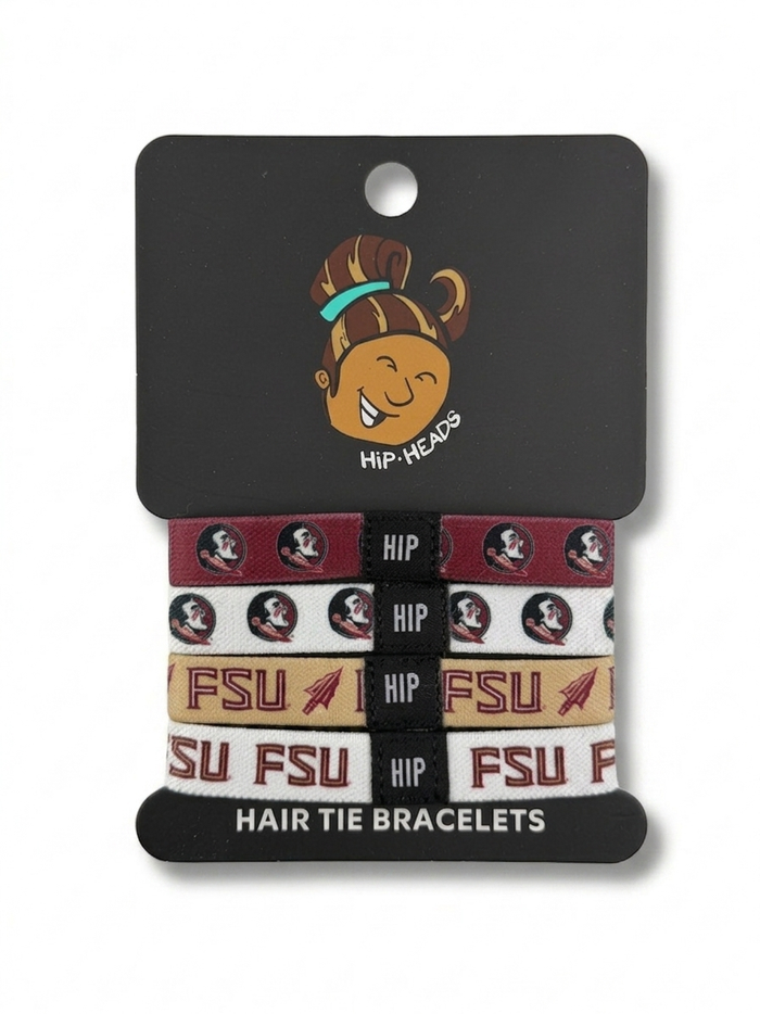 Florida State Seminoles Gameday Bracelet Set 4-Pack | Official NCAA Hair Tie Jewelry