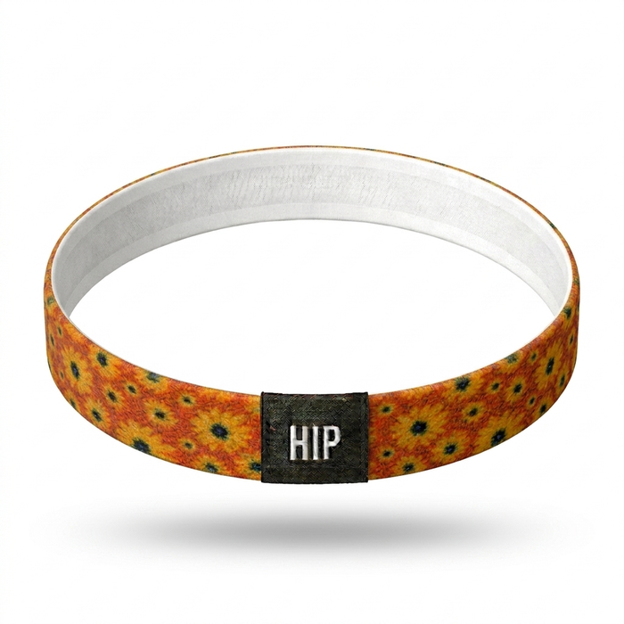Orange Daisy Flower Thin Non-Slip Headband | Flower Lovin