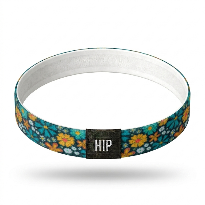 Black Daisy Flower Thin Non-Slip Headband | Flower Lovin