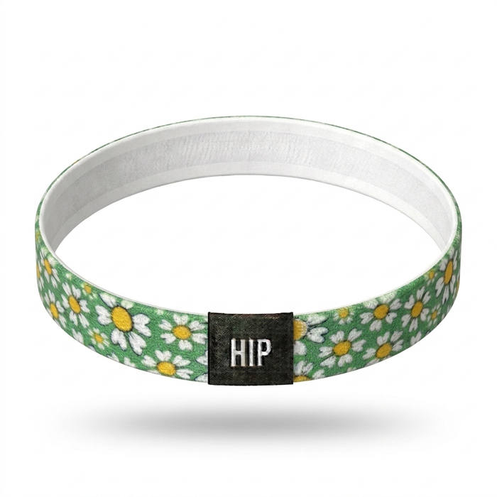 Green Daisy Flower Thin Non-Slip Headband | Flower Lovin