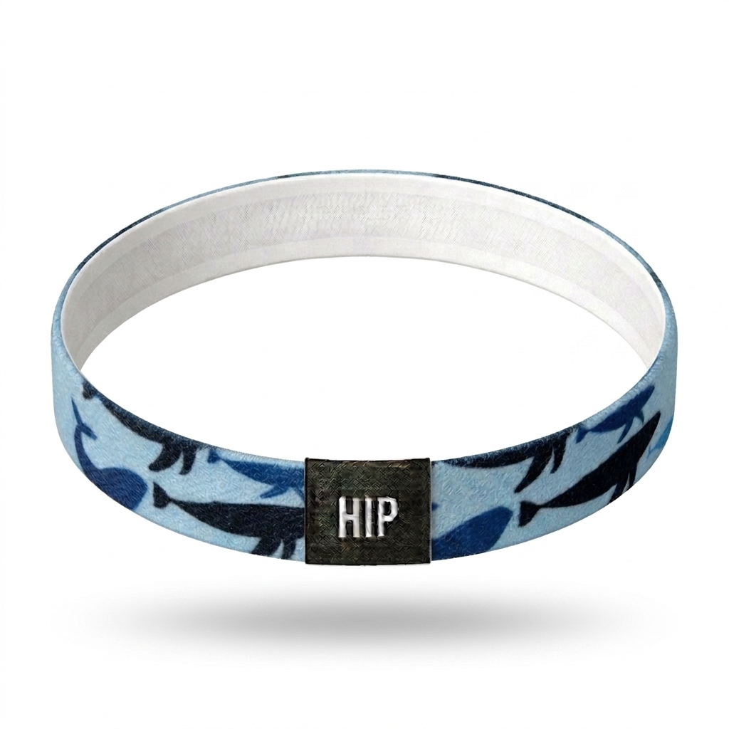 Blue Whale Thin Non-Slip Headband | Deep Ocean