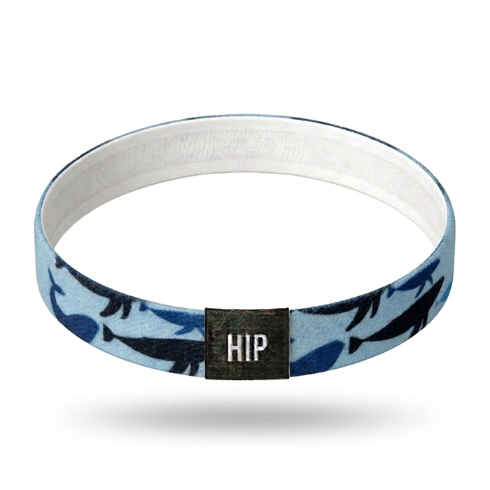 Blue Whale Thin Non-Slip Headband | Deep Ocean