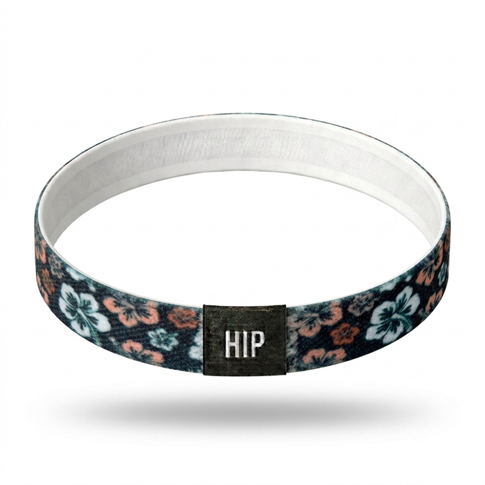 Pink Midnight Maui Flowers Thin Non-Slip Headband | Totally Tropical