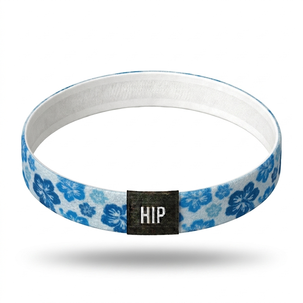 Blue Morning Maui Flowers Thin Non-Slip Headband | Totally Tropical