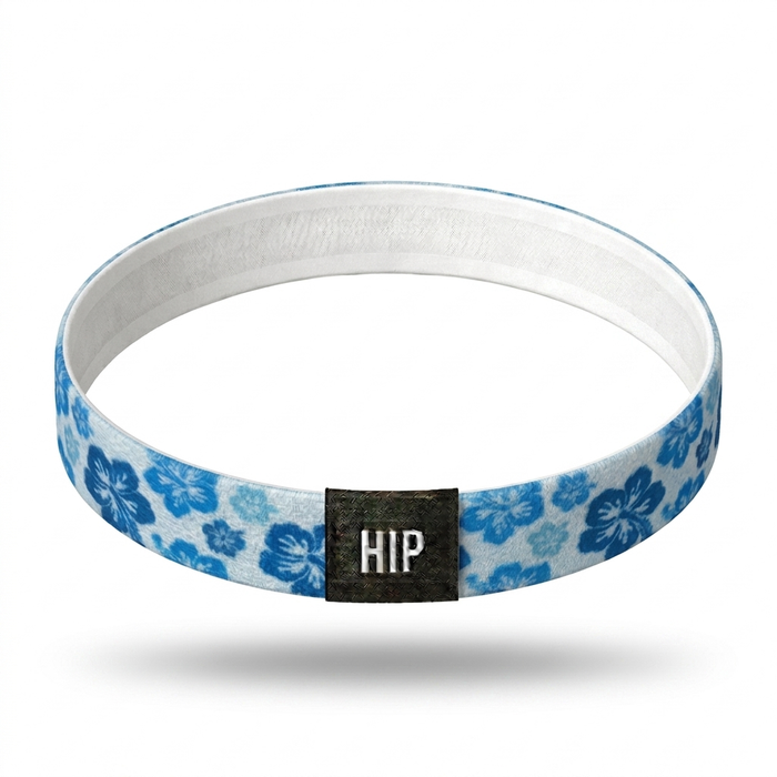 Blue Morning Maui Flowers Thin Non-Slip Headband | Totally Tropical
