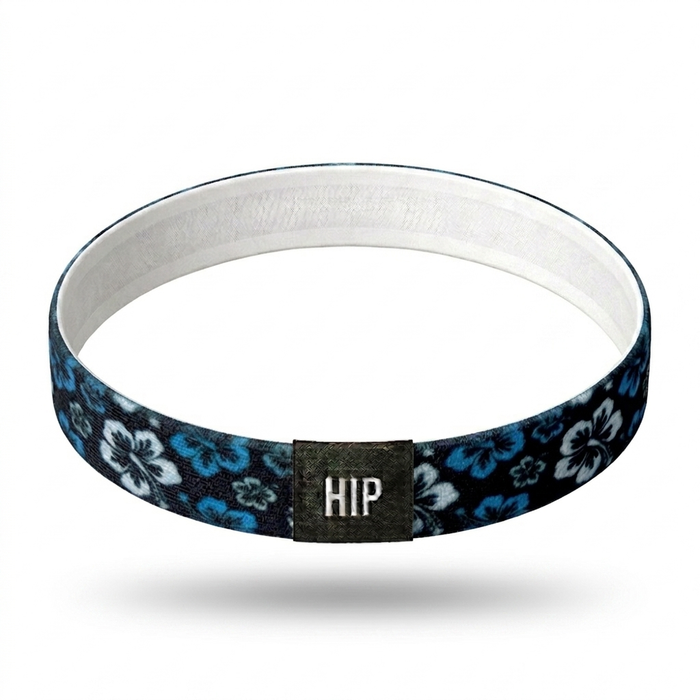 Blue Midnight Maui Flowers Thin Non-Slip Headband | Totally Tropical