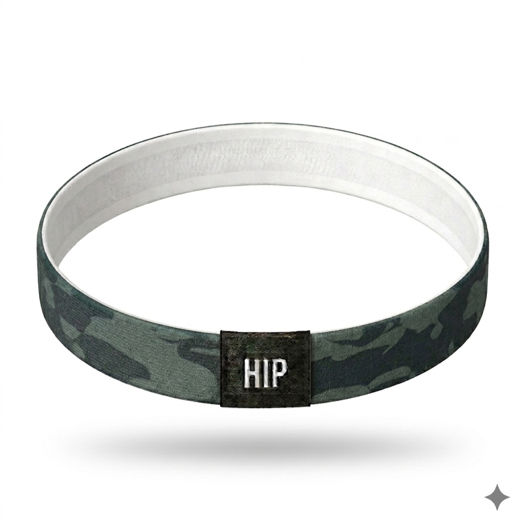 Black Camo Craze Midnight Thin Headband | Non-Slip | Performance & Fashion Skinny Sport Headband for Hunting & Outdoors