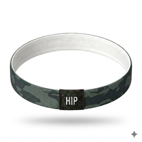 Black Midnight Camo Print Non-Slip Thin Headband