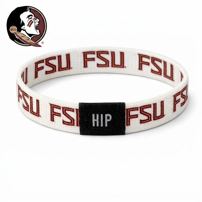 Florida State Seminoles FSU White Bracelet | Hair Tie | Official NCAA Gameday Jewelry