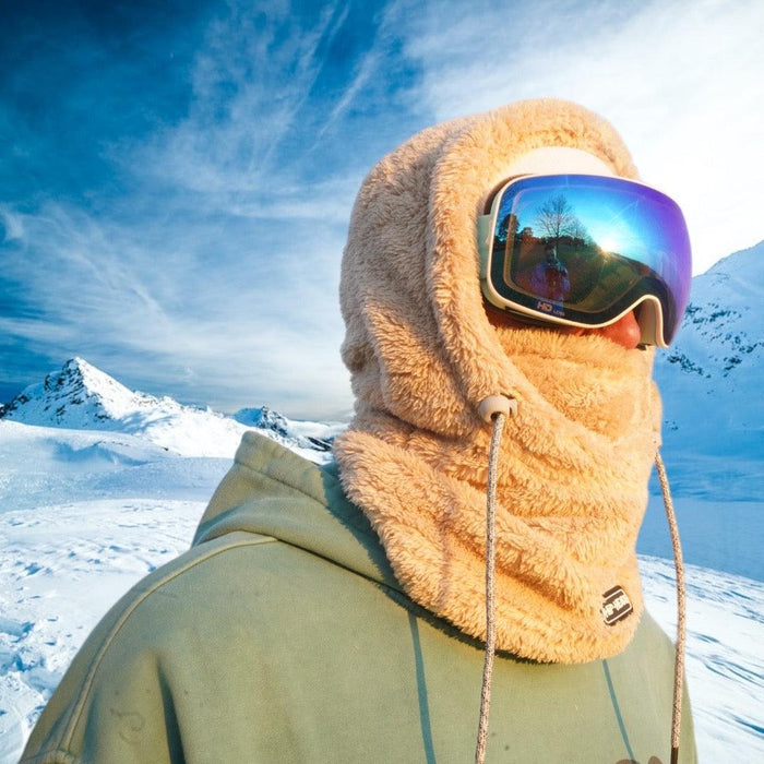 Fleece Balaclava | Tan Sherpa | Plush Winter Face Mask – Hip Heads